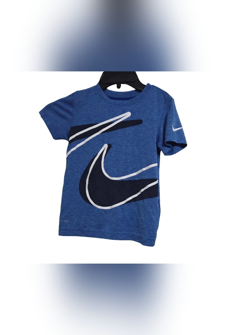 Nike Boys' Blue Swoosh Graphic Tee